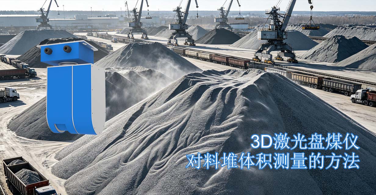 3D激光盘煤仪对料堆体积测量的方法