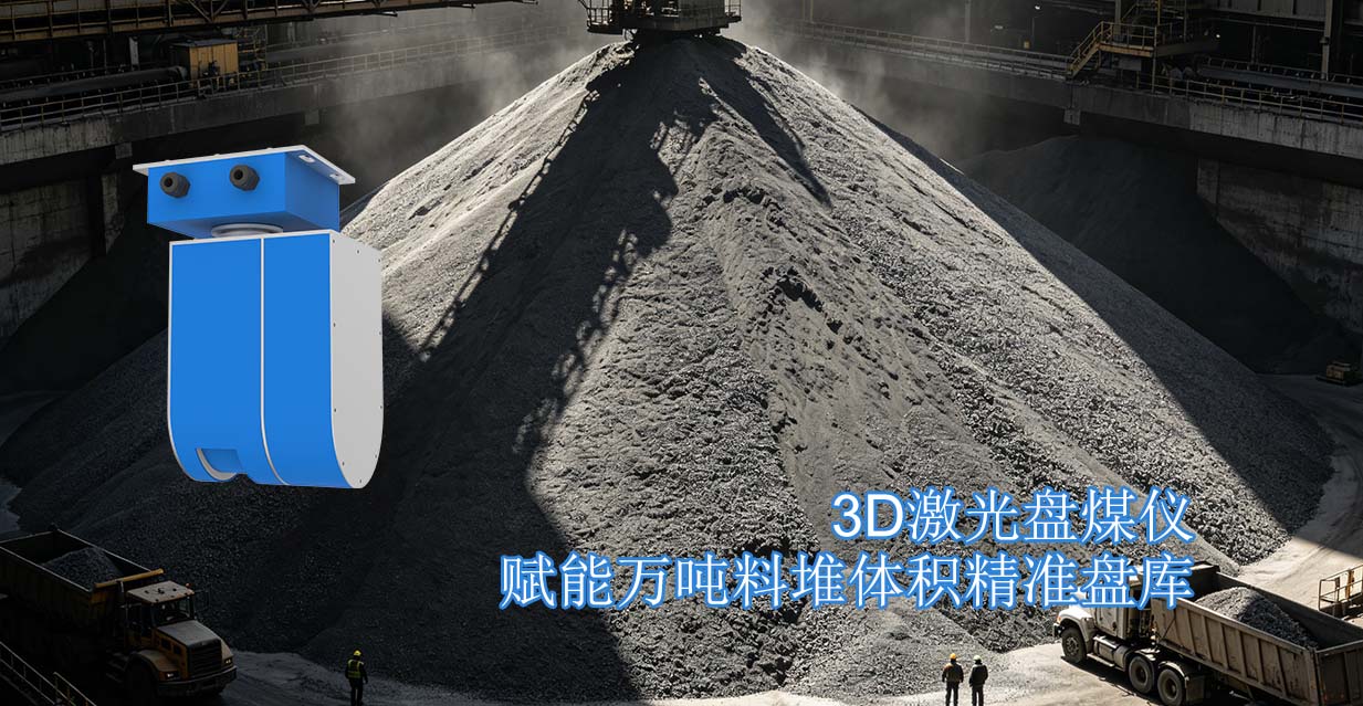 3D激光盘煤仪赋能万吨料堆体积精准盘库