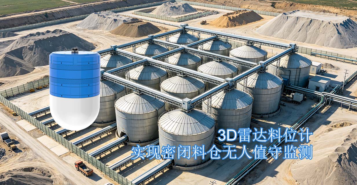 3D雷达料位计实现密闭料仓无人值守监测