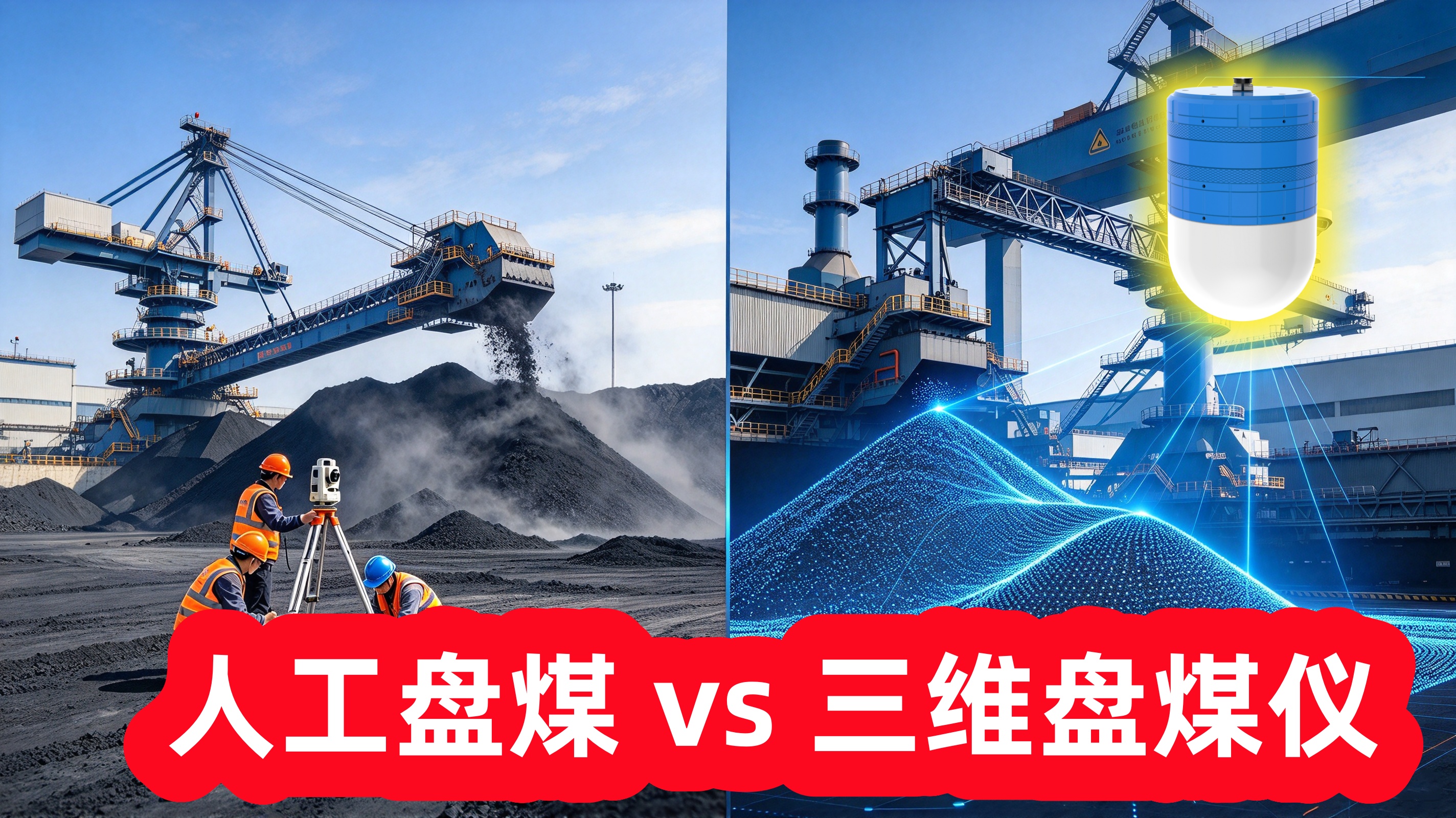 人工盘煤 vs 三维盘煤仪：效率、精度、成本全维度对比
