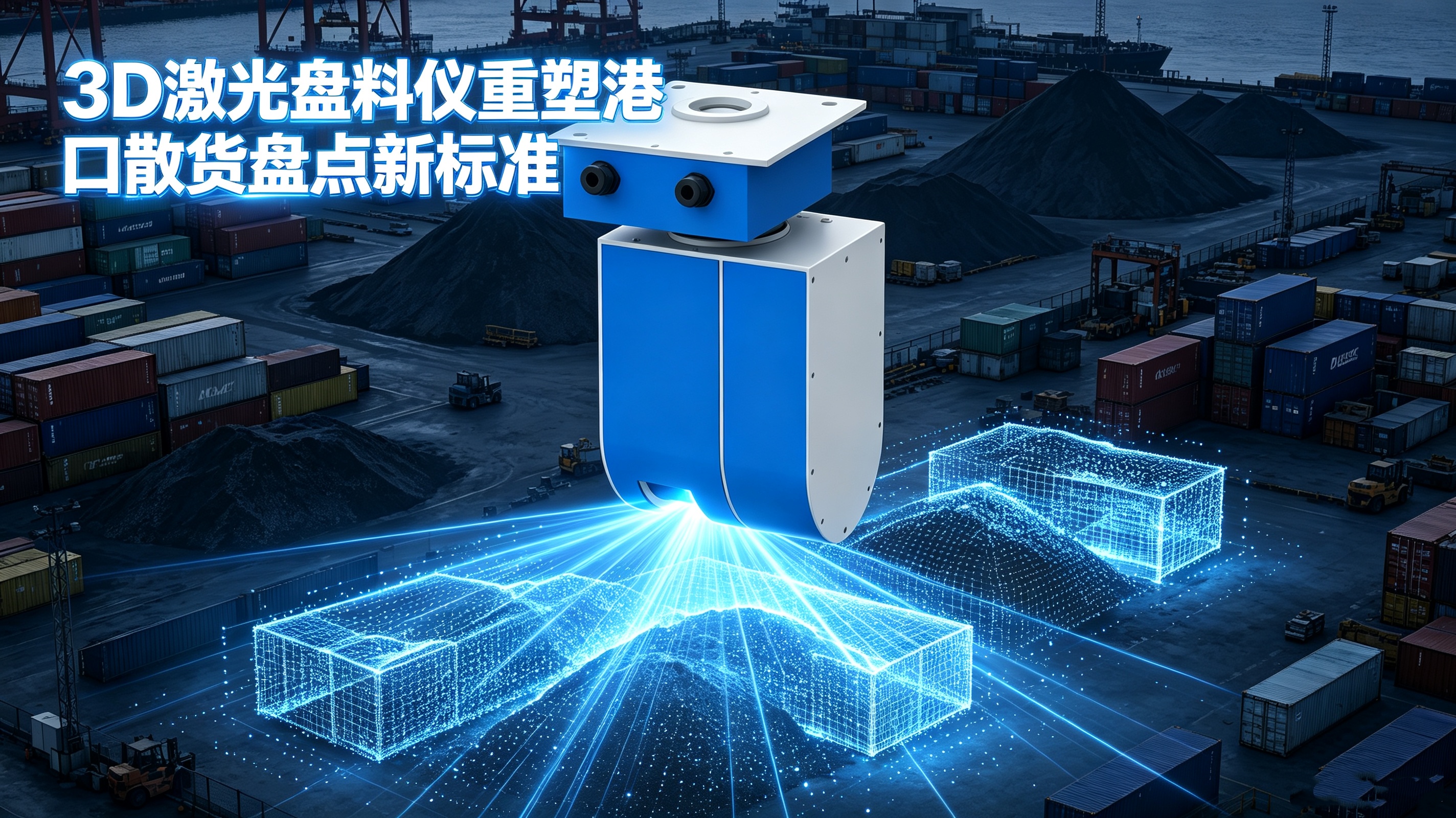 3d激光盘料仪港口码头散货盘点